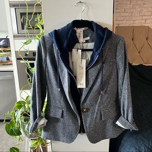 Veronica Beard Dickey Jacket Schoolboy Blazer Denim NWT